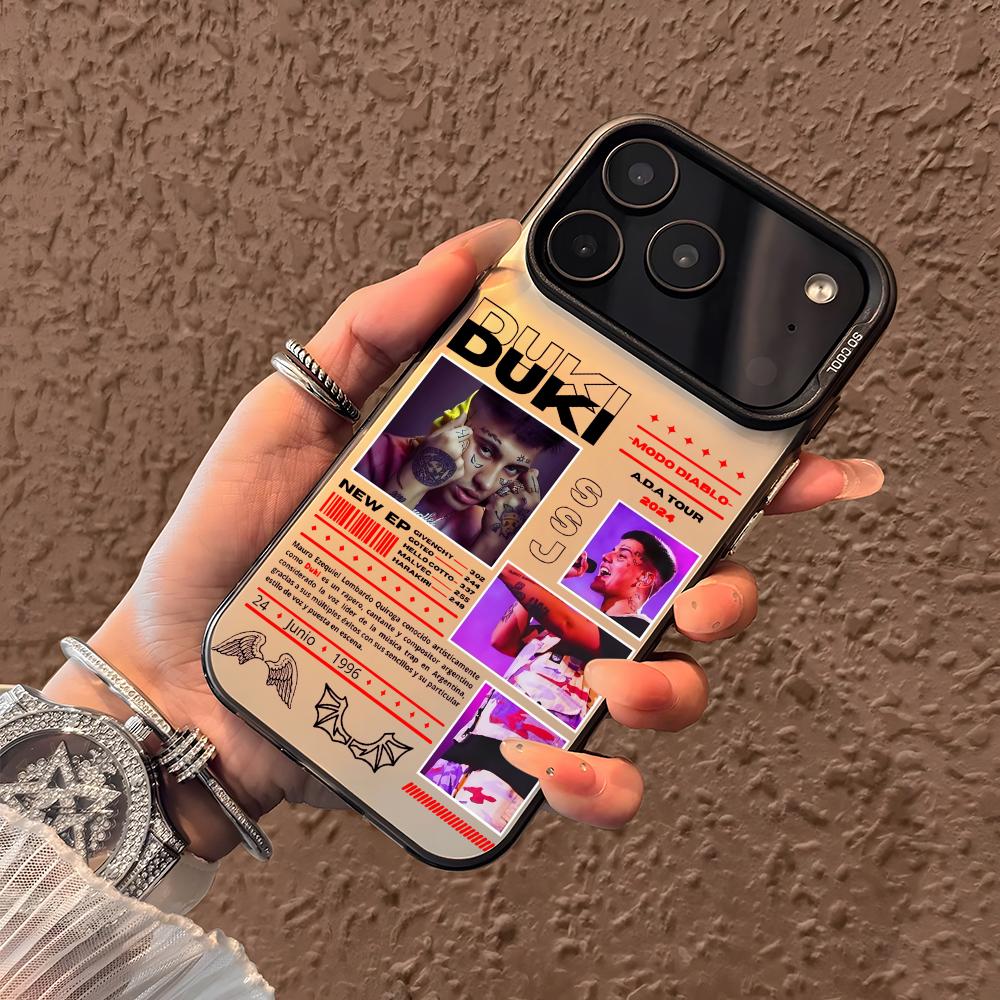 Fashion Rapper DUKI Phone Case For iPhone 17 16 15 14 13 12 11 Pro Max Air Matte Laser Aurora Shockproof Funda