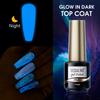 ROSALIND 7 мл Glow Top Coat Гель-лак для ногтей Синий светящийся верхний слой, отвержденный УФ/светодиодной лампой