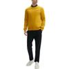 Fila Однотонный пуловер с круглым вырезом, повседневный вязаный свитшот для мужчин, цвет морской ромашки, желтый F11M412204F-MT