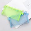1 PCS Creative Mesh Transparent Cute Square Oval Portable Pen Pencil Pouch Bag School Office Supply Stationery Case Storage Bag