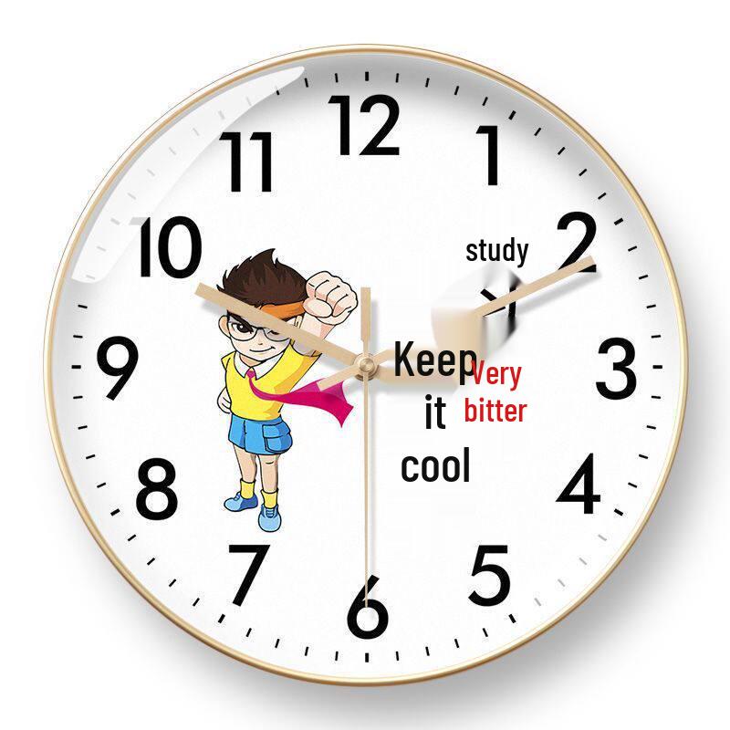 Radio-Controlled School Wall Clock for Classroom and Children's Bedroom