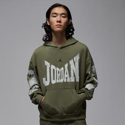 Men's Sweatshirts Men's Olive Green Hooded Moderate