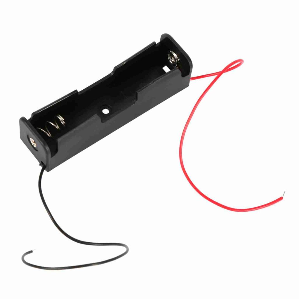 10pcs Plastic Battery Holder Storage Box Case for 1x 18650 Battery With Wire Leads