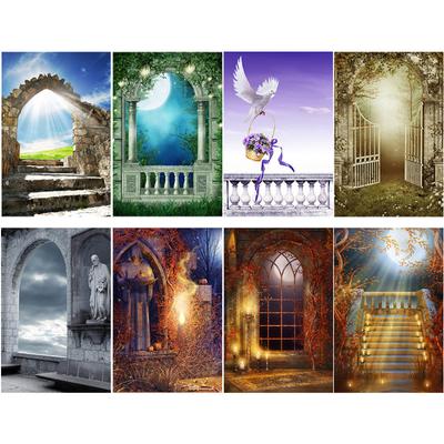 Готический Замок Магии Задний Фон, для Праздничных Вечеринок, Торжеств, Садовых Мероприятий, Декор Луны, Пасха, Хэллоуин