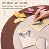 Arch Felt Bulletin Board, 9mm Thick Push-Pin Board, No-Drill Adhesive Wall Mount, Brown or Cream, 40x60cm / 60x80cm