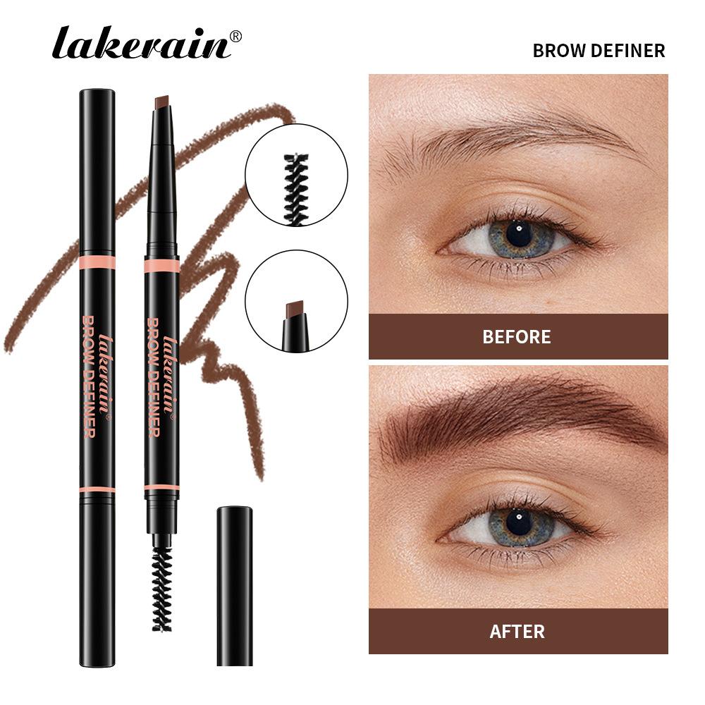 Lakerain  Waterproof and Sweat-proof Eyebrow Pencil, Rotating Eyebrow Pencil, Non-faint and Non-fading Wild Eyebrow Pencil