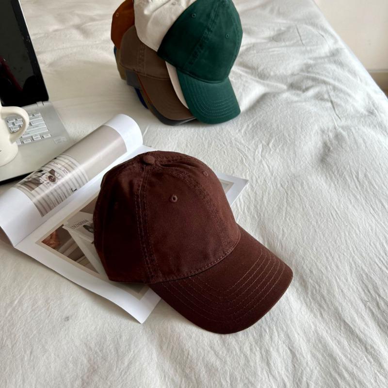 Hat Female Simple Solid Color Casual Versatile Soft Top Baseball Cap Couple Baseball Cap Male Face Small Cap