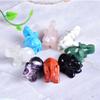 Animals Obsidian Elephant Amethyst Christmas Present Small Decoration Stone Crafts Elephant Statue