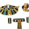 Женский египетский костюм, 5 шт., аксессуары, нарядный воротник, головной убор египетской королевы, изысканный