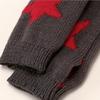 A Pair Knitted Material Fingerless Star Knitted Gloves Wrist Length Fingerless Gloves  Y2K Style