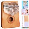 KeiSquare Kalimba 17-Key Thumb Piano for Beginners, Mahogany Full Set, Thumb Piano, Folk Instrument, Kalimba Gift (Light Brown)