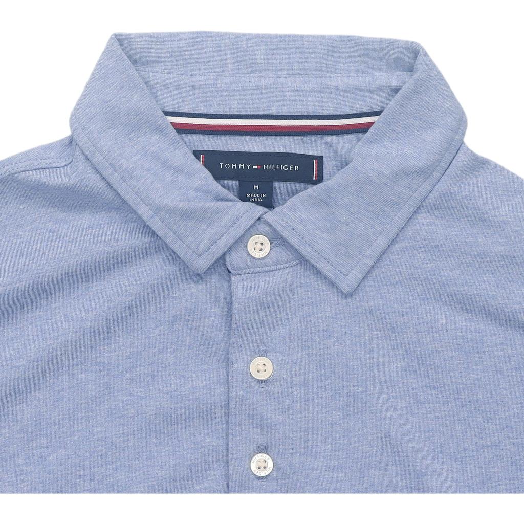 Tommy Hilfiger Гольф Американский Винтаж Однотонный Простой Удобный Приталенный Поло с Короткой Рукавой Мужские Топы Светло-Голубой 78JA919-420