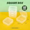 4-28Pcs Plastic Storage Box Transparent Jewelry Storage Box Container Portable Earring Ring Earplugs Packaging Storage Case