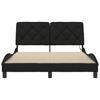 Bed Frame with LED Lights without Mattress Black 120x200 cm Fabric