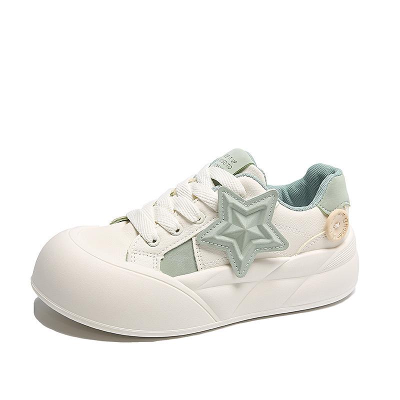 Маленькие кроссовки на платформе для увеличения роста женские 2025 новые весенне-осенние белые туфли на платформе универсальные студенческие повседневные туфли-хлебцы