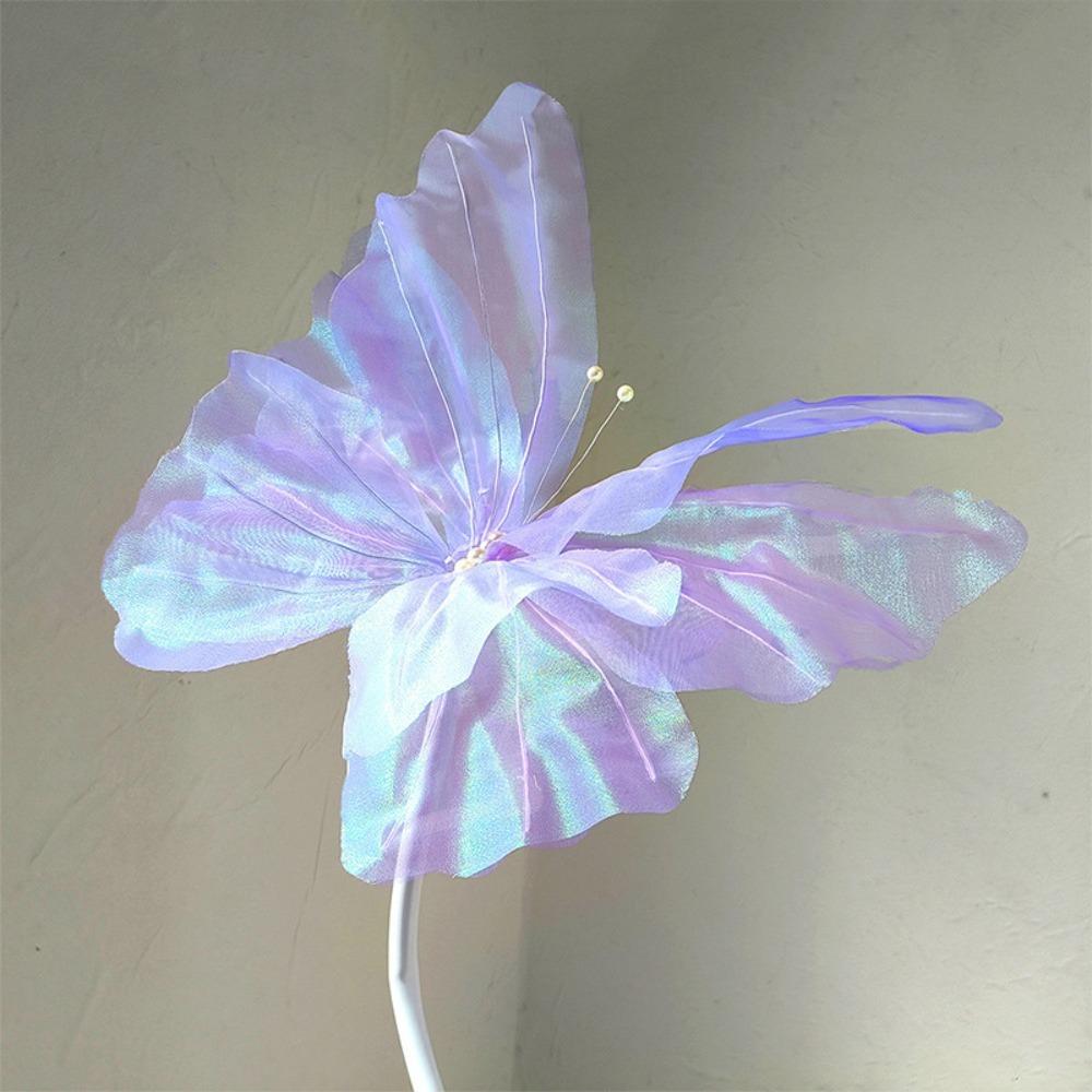 Colorful Artificial Butterfly Flowers Silk Photography Props NEW Flower Head Wall