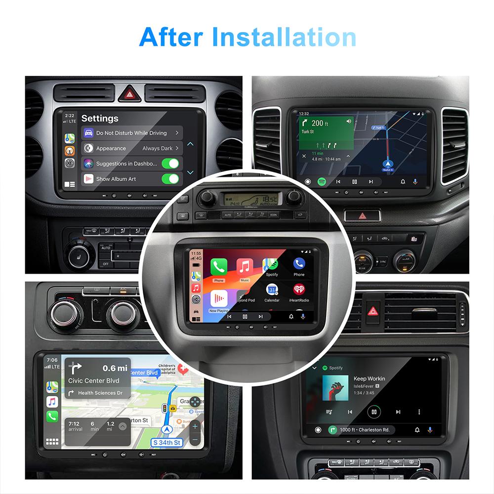Carplay Android Автомобильное радио GPS WIFI для VW POLO GOLF 5 6 PASSAT B6 JETTA TIGUAN TOURAN SHARAN SCIROCCO CADDY Seat Audio Stereo