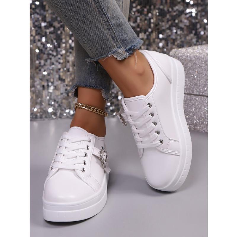 Женские большие размеры Новые Европейский американский стиль Круглый носок Массивная подошва Повседневные Универсальные Модные туфли