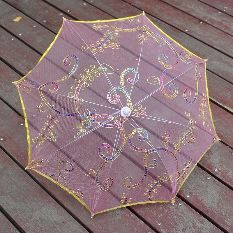1PC Embroidered Photography Prop Toy Gifts For Girls Decorative Umbrella Dance Accessories Large Size Lace Umbrella