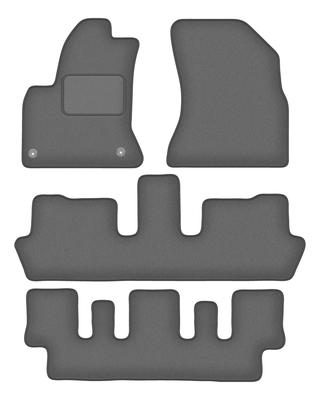Velour Graphite Car Mats For: Citroen C4 Grand Picasso 7-seater (2006-2013)