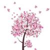 Розовые Бабочки Цветы Дерево Съемная Наклейка на Стену Гостиная Спальня Домашняя Наклейка CDN