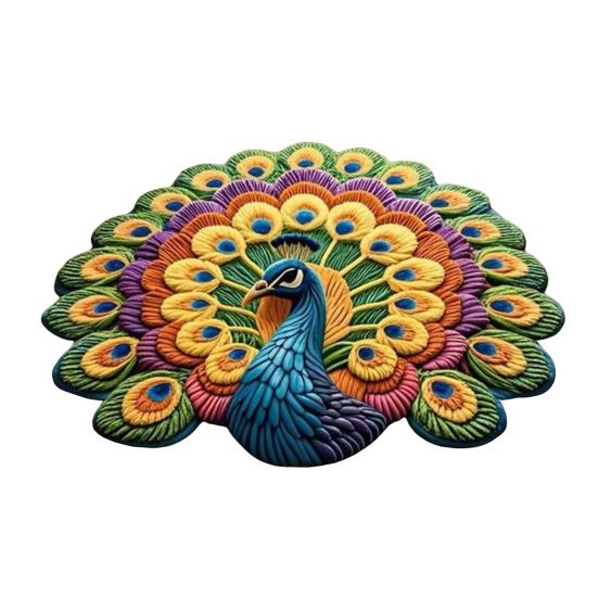 Коврик для пола «Павлин» 3D Реалистичный узор Коврик для ванной Быстросохнущий коврик для пола с противоскользящей основой для кухни, спальни, прихожей