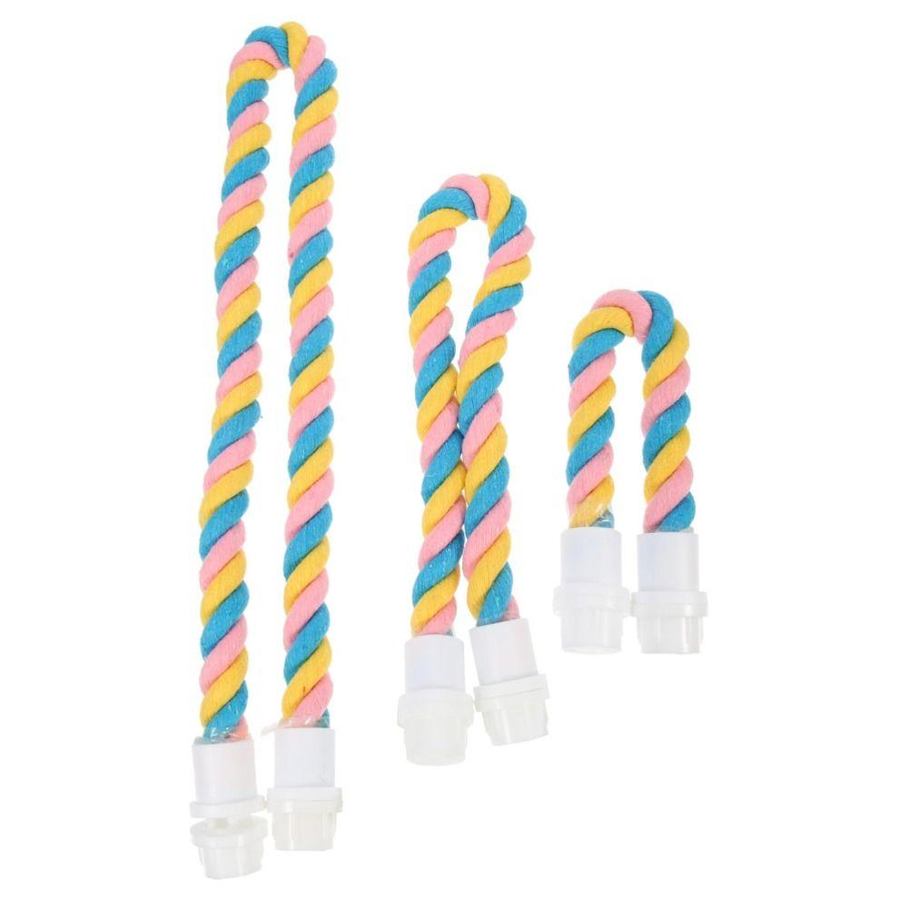 Cockatiel Cage Toy Parrot Climbing Cotton Rope Bird Toy Parrot Hanging Creative Braided Chew Rope