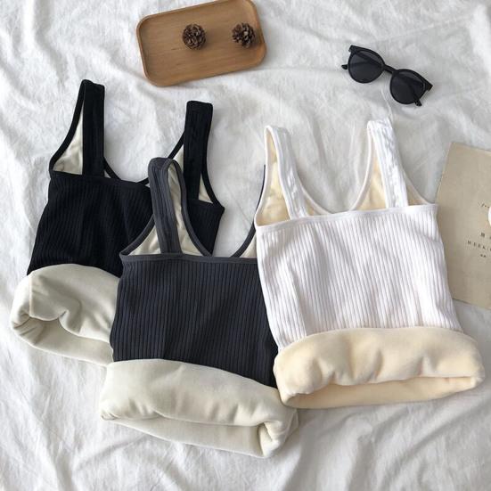 Зимний женский терможилет бесшовный толстый плюшевый быстро фиксирующийся на температуре V-образный вырез облегающий эластичный безрукавный внутренний костюм нижняя майка