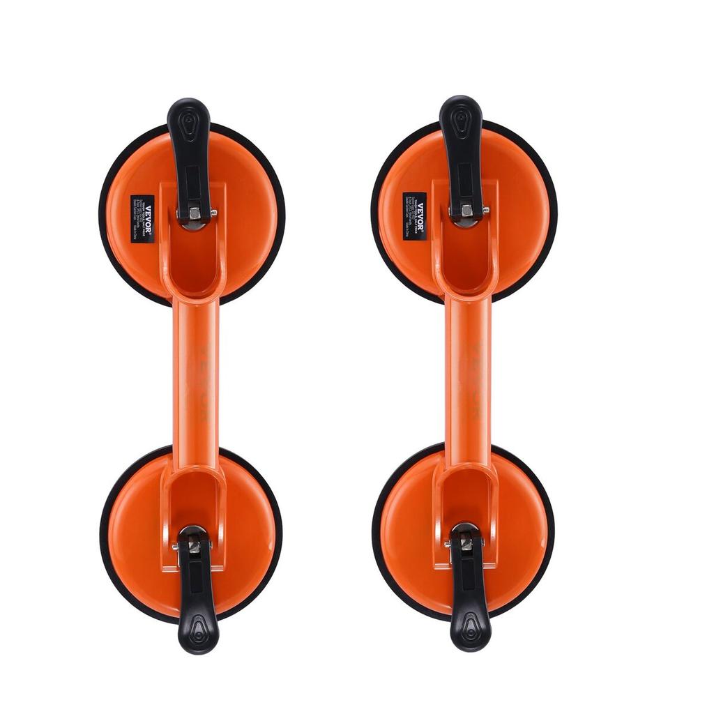 Glass Suction Cup, 4.7" 2 Pack 330 lbs Load Capacity, Vacuum Suction Cup with Aluminum Handle, Heavy Duty Industrial Suction Cup Lifter Tool for