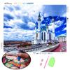 5D полная дрель алмазная живопись дом искусство горный хрусталь дерево Алмазная вышивка чистое небо пейзаж вышивка крестиком комплект настенное искусство домашний декор
