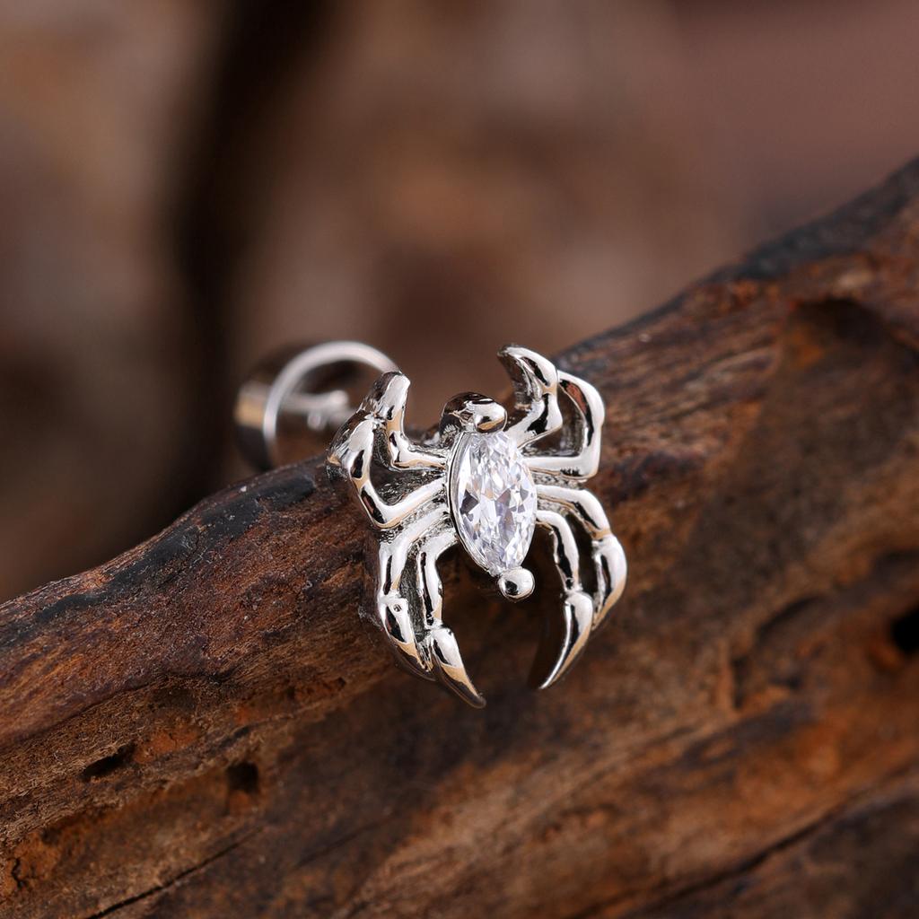 Набор из 10 серег для хряща средней части хеликса, трагуса, конха, 20G, гипоаллергенная хирургическая нержавеющая сталь, циркон, женские пирсинг-украшения