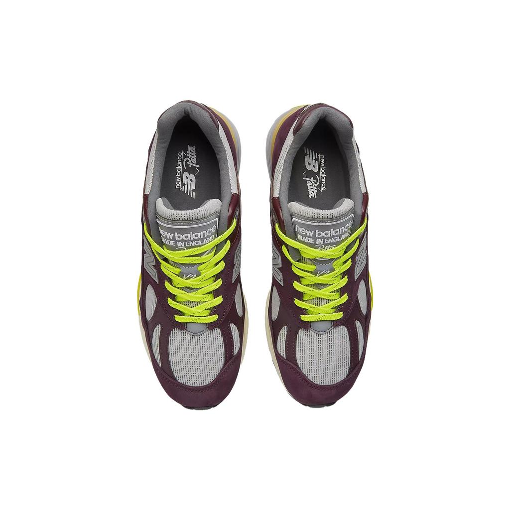 Patta x New Balance 991v2 Сделано в Англии Маринованная свекла Унисекс Кроссовки Красный Сигнально-желтый Дегустация вина U991PD2
