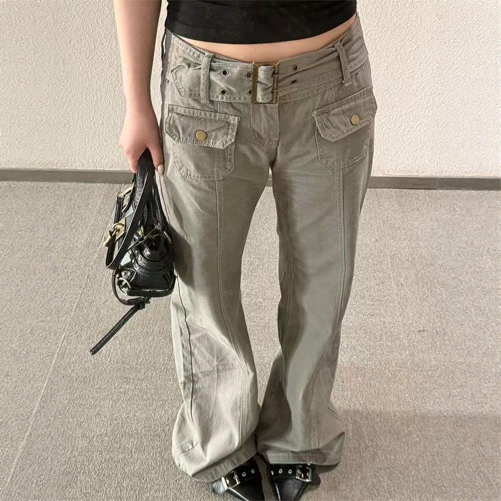 Women S Gray Green High Waist Wide Leg Flared Jeans Slim Fit For Petite Women