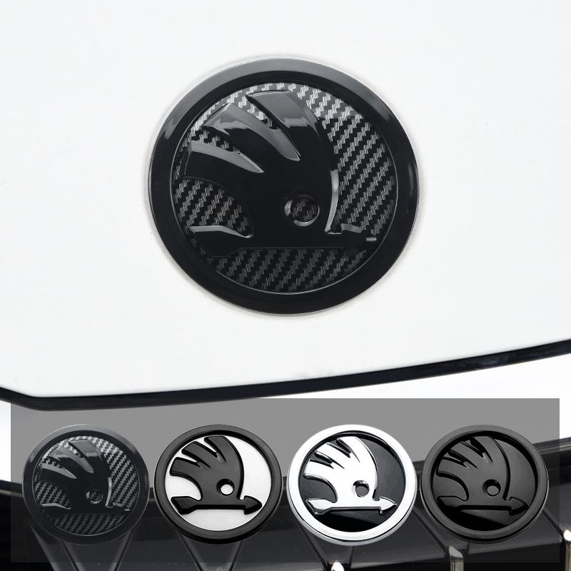 2025 Hot 80mm 90mm ABS Emblem For Skoda Fabia 1 2 Octavia a7 RS Superb Rapid Yeti Karoq Vision Car Head Front Rear Boot Tailgate
