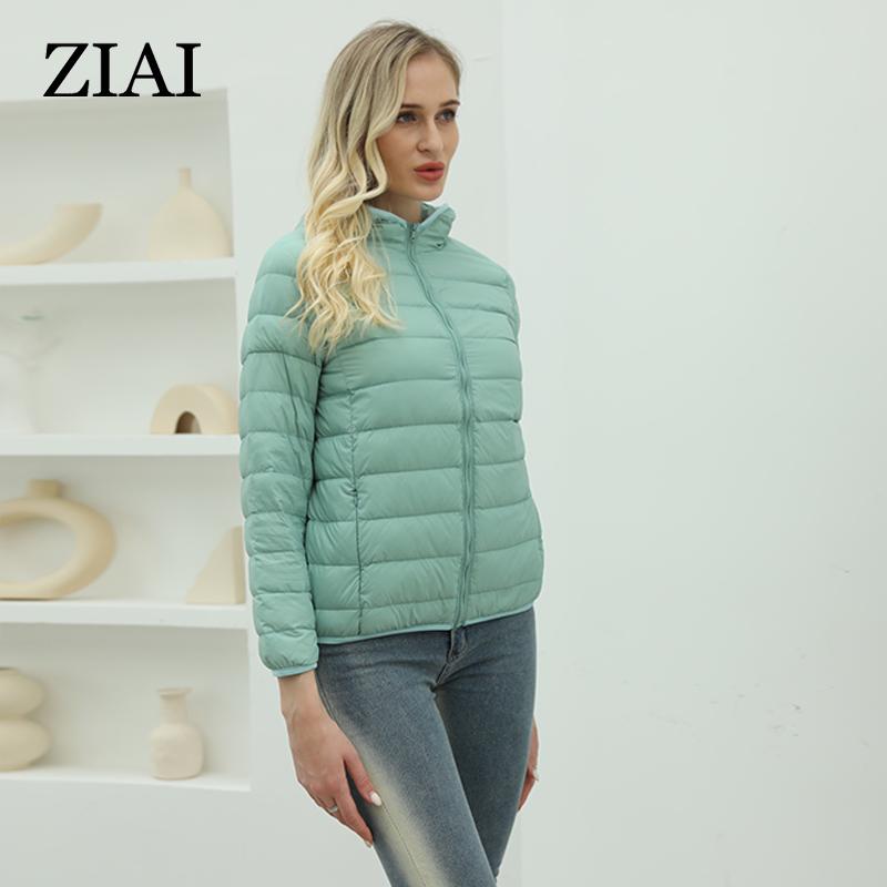 ziai 2024 NEW Women's Fall Jacket Hooded Casual Thin Cotton Zipper Quilted Coat Female Clothing ZM-DM27