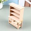 1:12 Миниатюрный деревянный стеллаж для кукольного домика Модель книжного шкафа Мебель Аксессуары