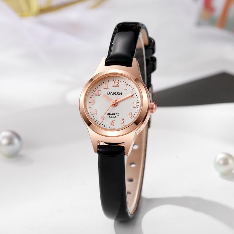 Fashion Watch Women Simple Leather Strap Quartz Watches Arabic Numeral Small Dial Student Exam Watch Dropshipping Wistwatches