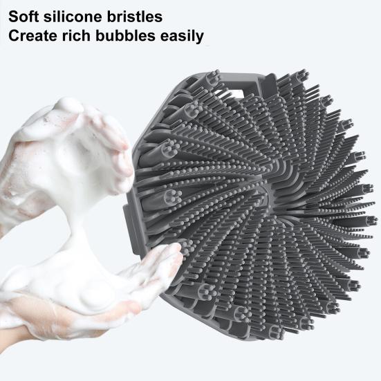 1/2шт силиконовая щетка для ванны отшелушивающая кожа скраб для тела с массажными щетинками нескользящая ручка щетка для душа