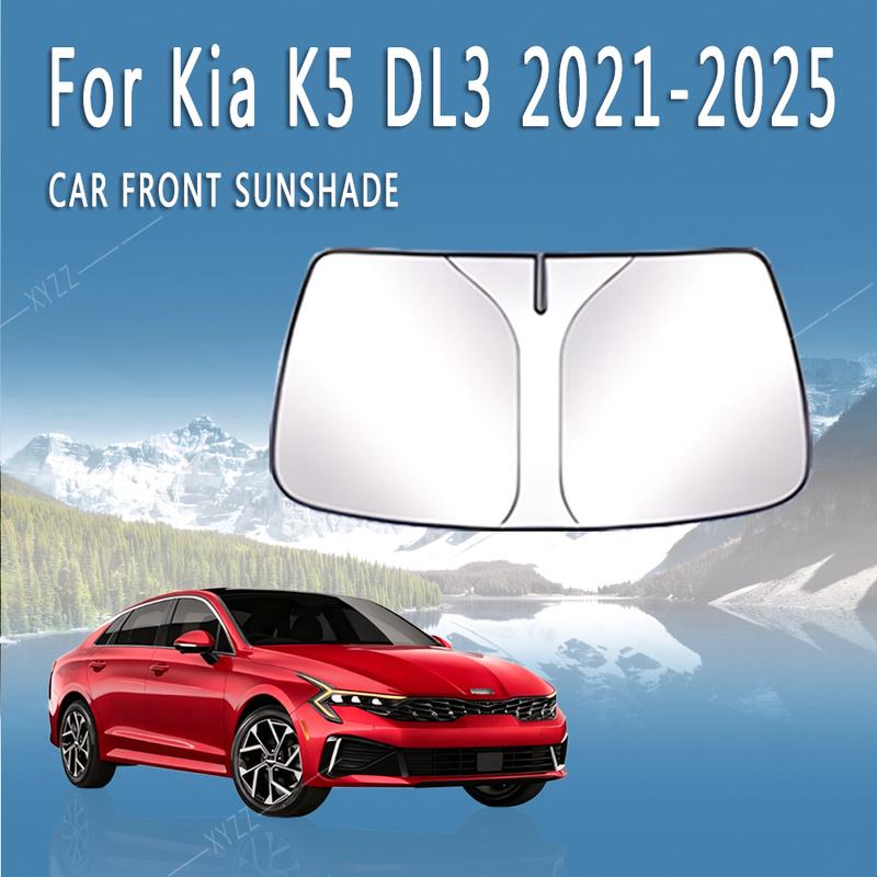 Car Front Windshield Sunshade Heat Insulation Sun Visor Summer Cooling Auto Accessories For Kia K5 DL3 2021~2025 2022 2023 2024