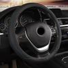 DERMAY черный автомобильный спортивный чехол на руль, кожаные автомобильные чехлы на руль, универсальные чехлы на колеса 37-38 см, автомобильные аксессуары