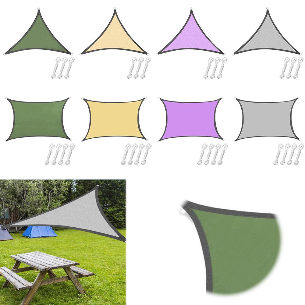 Водонепроницаемый солнцезащитный козырек, парусный навес, треугольный/четырехугольный УФ-блок, солнцезащитный козырек для наружного садового тента, заднего двора, экран конфиденциальности