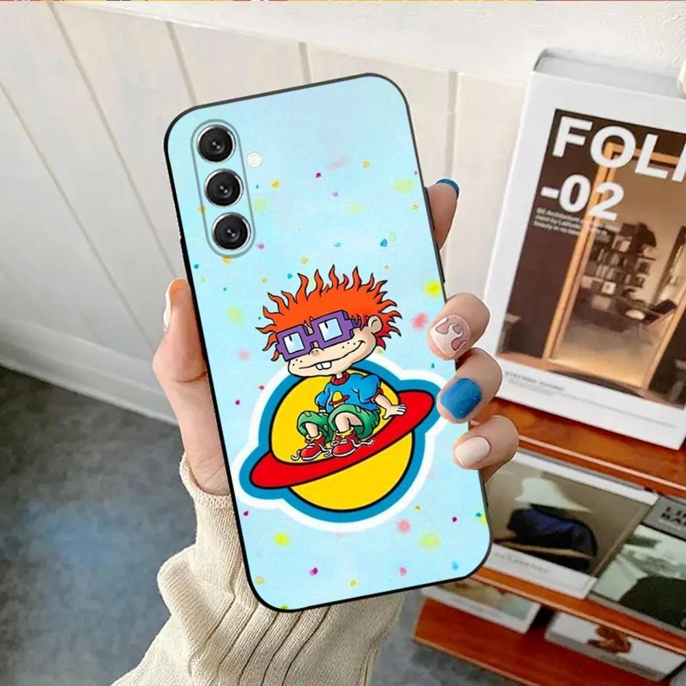 Чехол для телефона Rugrat Chuckie Angelica для Samsung Galaxy A13,A21s,A22,A31,A32,A52,A53,A71,A80,A91 Мягкий черный корпус