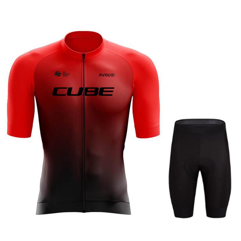 Cube Team Quick Drying Cycling Jersey SetSummer Breathable Cycling Suit Set 2026 Clothing MTB Bike Uniform Maillot Ropa Ciclismo Hombre Bicycle Suit