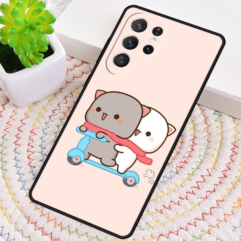 Силиконовый чехол для телефона с изображением персикового кота моти для Samsung Galaxy note 10 pro S26 S25 S24 S23 S22 S21 Plus S25Ultra Чехол