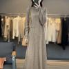 Women's Cashmere Dress Qinghe Cashmere 70% Wool 30% Cashmere Women's Autumn and Winter Cashmere Dress Soft and Warm