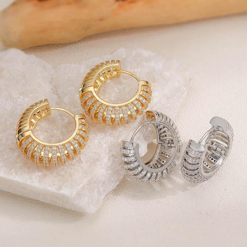 ED6420 European and American Style Elegant Retro Hoop Earrings