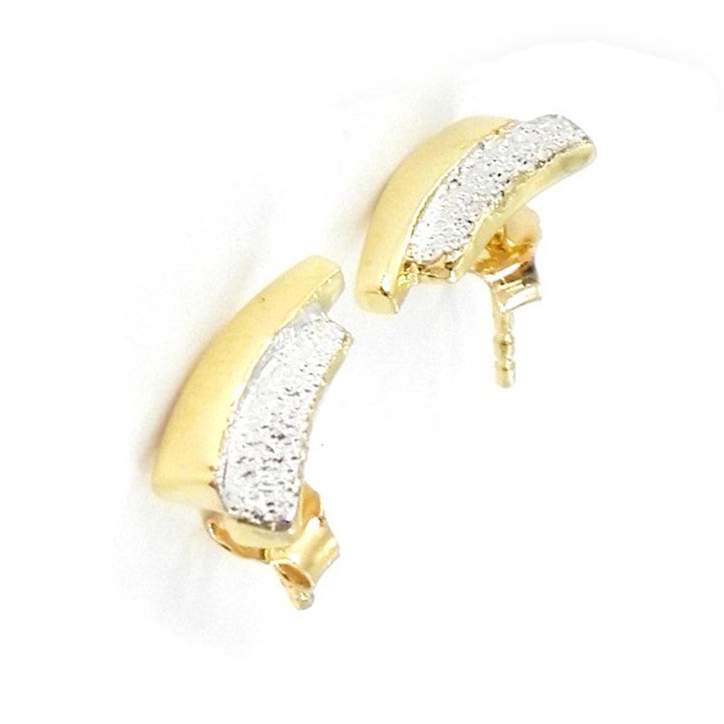 Les Trésors De Lily [C6296] - Позолоченные посеребренные серьги «Pretty» - 12x5 мм