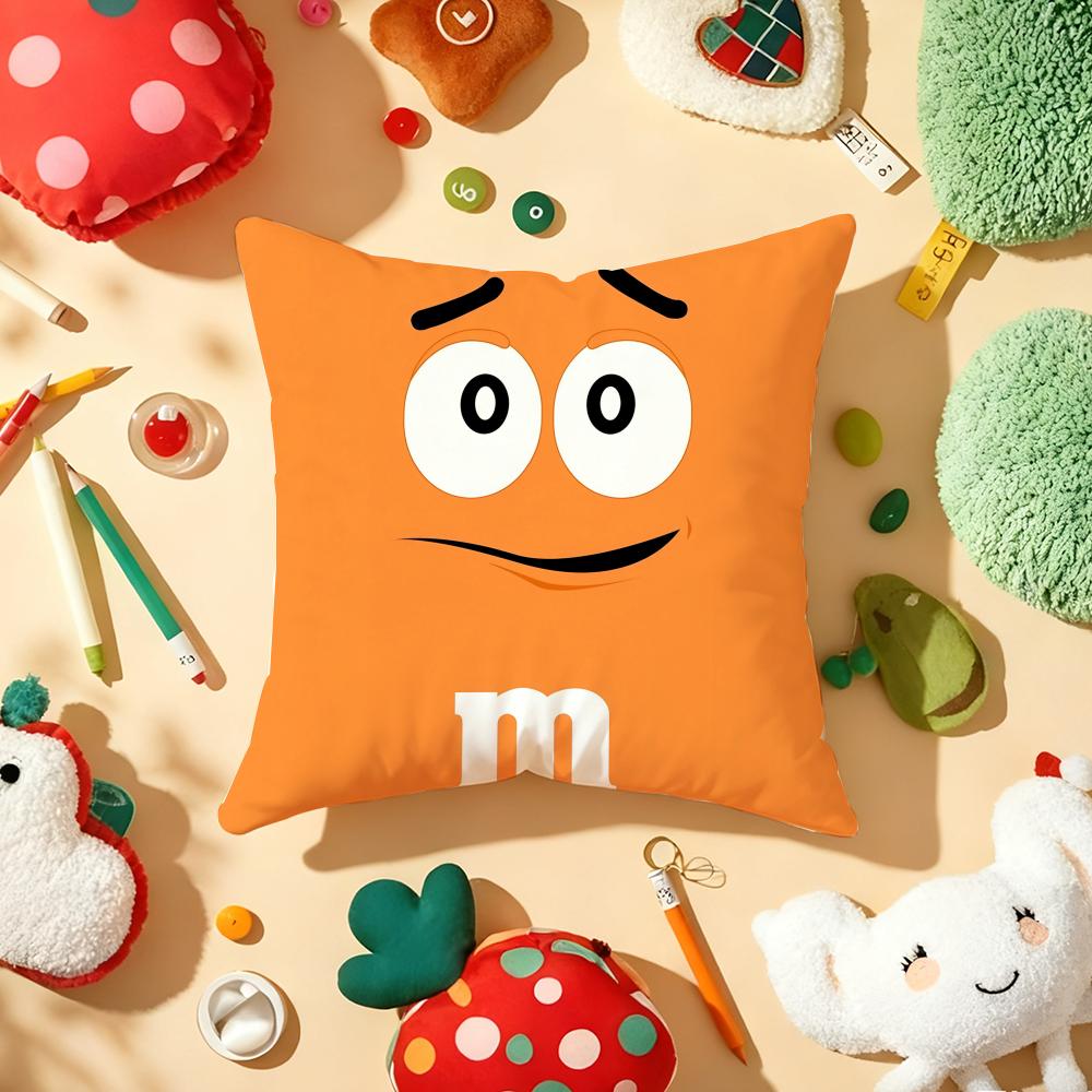 Милая Забавная Арт M-M&M'S Наволочка Плюшевая Ткань Мягкая Двусторонняя Печать Диван Теплая Зимняя Дом Детский Подарок Наволочка