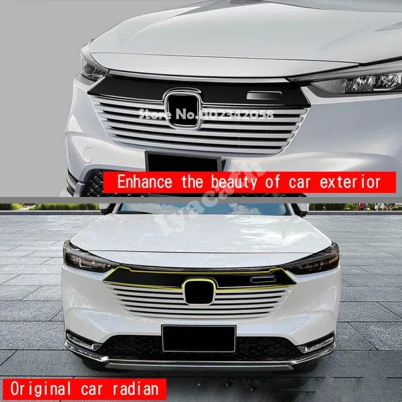 АБС Черный Для Honda Vezel E:HEV HRV   Автомобиль Передний Капот Бампер Крышка Капота Решетка Крышка Отделка   Передняя крышка отделка