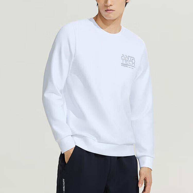 ANTA Variety Training Collection Sweatshirts Men's White Crew Neck Moderate Regular 152317725-1